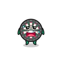 the fatigue cartoon of dart board vector