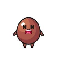 the dead chocolate egg mascot character vector