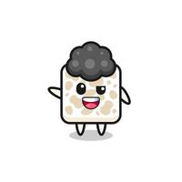 tempeh character as the afro boy vector