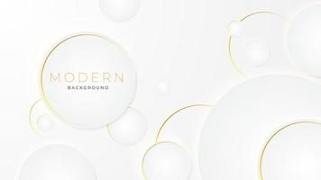 Modern abstract white background elegant circle shape design vector