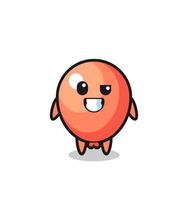 cute balloon mascot with an optimistic face vector