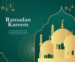 ramadan kareem diseño de publicaciones en redes sociales vector