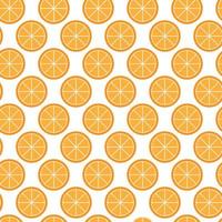 Seamless pattern with hand drawn oranges. vector