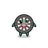 illustration of an dart board character with awkward poses vector