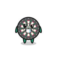 cute dart board mascot with an optimistic face vector