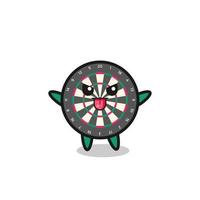 naughty dart board character in mocking pose vector