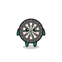 the bored expression of cute dart board characters vector