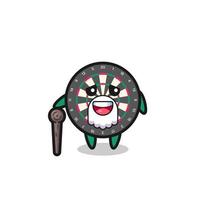 cute dart board grandpa is holding a stick vector