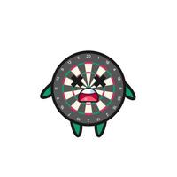 the dead dart board mascot character vector