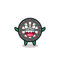 illustration of evil dart board mascot character vector