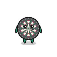 the lazy gesture of dart board cartoon character vector