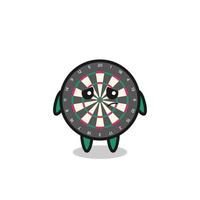 the lazy gesture of dart board cartoon character vector