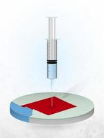 Vaccination of New Mexico, injection of a syringe into a map of New Mexico. vector