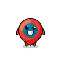 cute location symbol mascot with an optimistic face vector