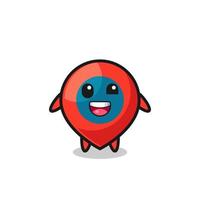 illustration of an location symbol character with awkward poses vector