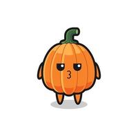 the bored expression of cute pumpkin characters vector