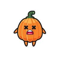 the dead pumpkin mascot character vector