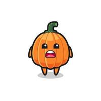 pumpkin illustration with apologizing expression, saying I am sorry vector