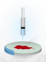 Vaccination of Afghanistan, injection of a syringe into a map of Afghanistan. vector