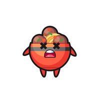 the dead meatball bowl mascot character vector