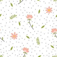 Floral minimalistic seamless pattern for fabrics, clothing, holidays, packaging paper, decoration. Vector illustration.