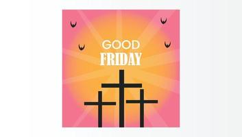 good Friday celebration social media vector