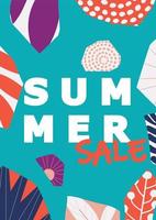 Summer sale website banner. Sale tag. Sale promotional material vector illustration. Design for ad, social media banner, brochure, email, flyer, leaflet, newsletter, placard, poster, web sticker