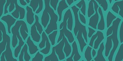 ABSTRACT VECTOR SEAMLESS TURQUOISE BANNER WITH MINT THICKETS OF TREE BRANCHES