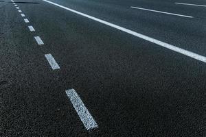 Asphalt Texture. New   with white dashed line photo