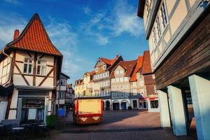 Cozy street of the picturesque town. Charming  in Germany . photo