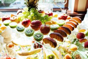 Good exquisite buffet table at a solemn event photo