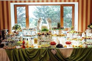 Good exquisite buffet table at a solemn event photo