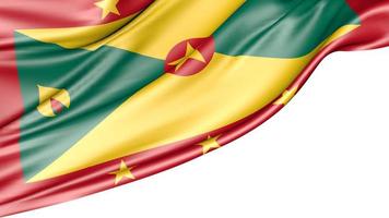 Grenada Flag Isolated on White Background, 3D Illustration photo