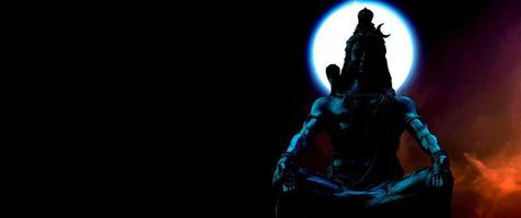 cartel de dios shiva para mahashivratri imagen hindú de dios shiva foto