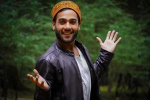 Excited Himachali Boy - Stock Images stock photo