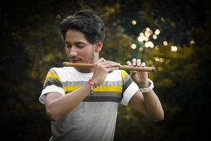 man playing flute image hd photo