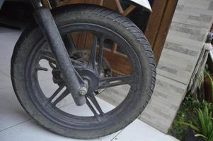 automatic motorcycle tire parts. photo