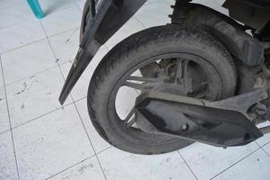 automatic motorcycle tire parts. photo