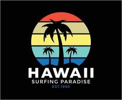 Hawaii Summer Vector T-shirt Design for print