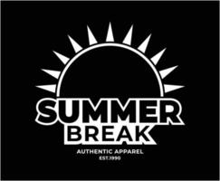 Summer Break Vector T-shirt Design for print