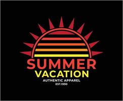 Summer Vacation illustration Vector T-shirt Design