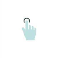 Touch screen icon, user click sign, hand pressing button vector