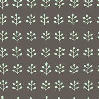 Vector seamless surface pattern dsign. Many leaves, branches, herbs, dots, triangles. Floral spring design for printing on paper, fabric, cards. Natural background for social media blog post, banners