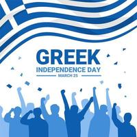 día de la independencia griega, que se celebra cada 25 de marzo. ilustración vectorial vector
