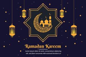 ramadan kareem greeting background template vector