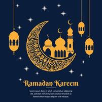 ramadan kareem greeting background template vector
