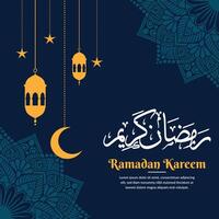 ramadan kareem greeting background template vector