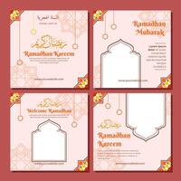 ramadan kareem social media post template vector
