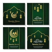 ramadan kareem social media post template vector