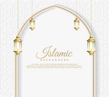 luxury gold islamic background template vector